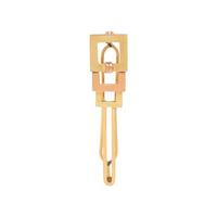 RETRO, BICOLOR GOLD BARRETTE