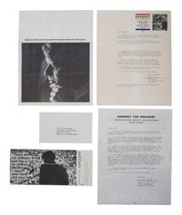 [KENNEDY, Robert F. (1925-1968)]. Promotional packet for Robert F. Kennedy's presidential campaign, incl. letter with reference to Martin Luther King, Jr., issued one week before Kennedy's assassination. Postmarked 31 May 1968.