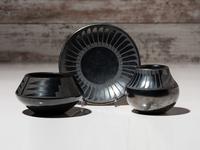 Blackware Pottery with Gunmetal Finish