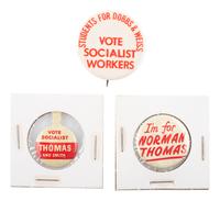 [POLITICS]. A group of 4 Socialist Party campaign buttons, highlighted by Debs & Seidel jugate from 1912.