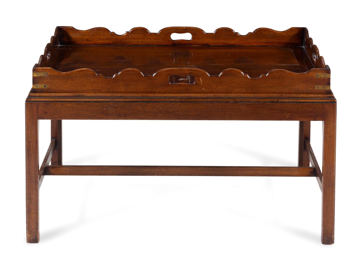 A George III Style Mahogany Tray Table