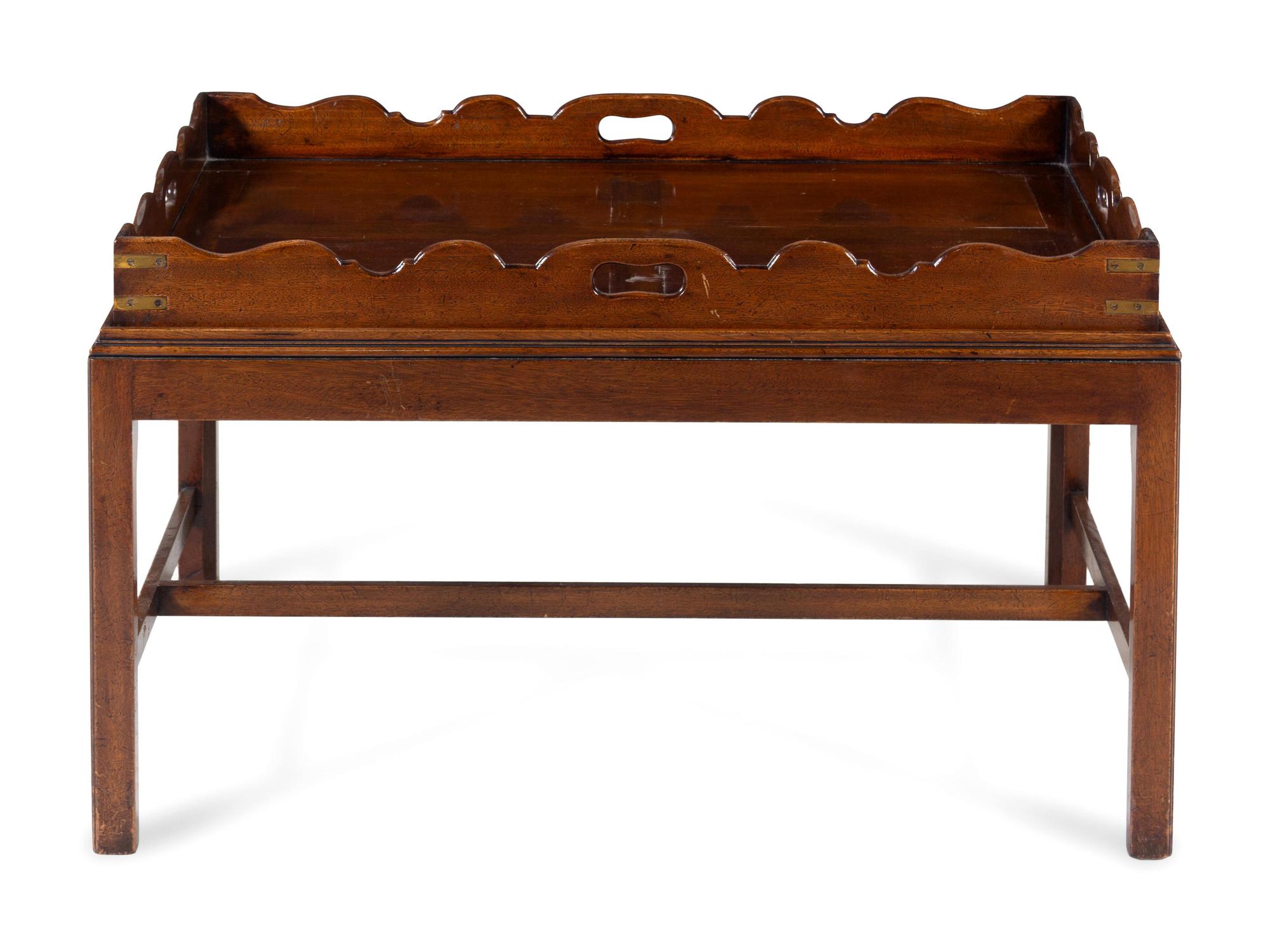 A George III Style Mahogany Tray Table