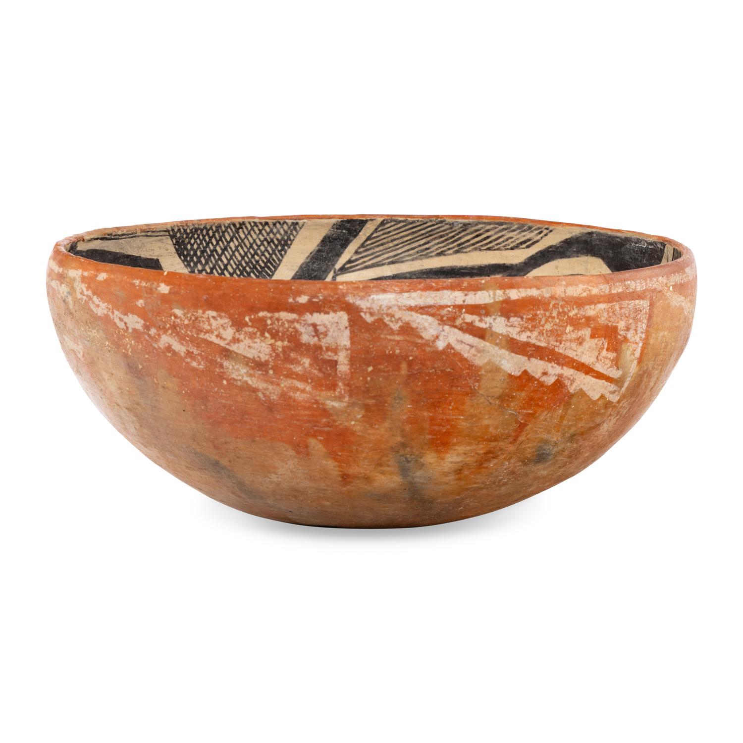 Ancestral Pueblo, Pinto Polychrome Pottery Bowl
