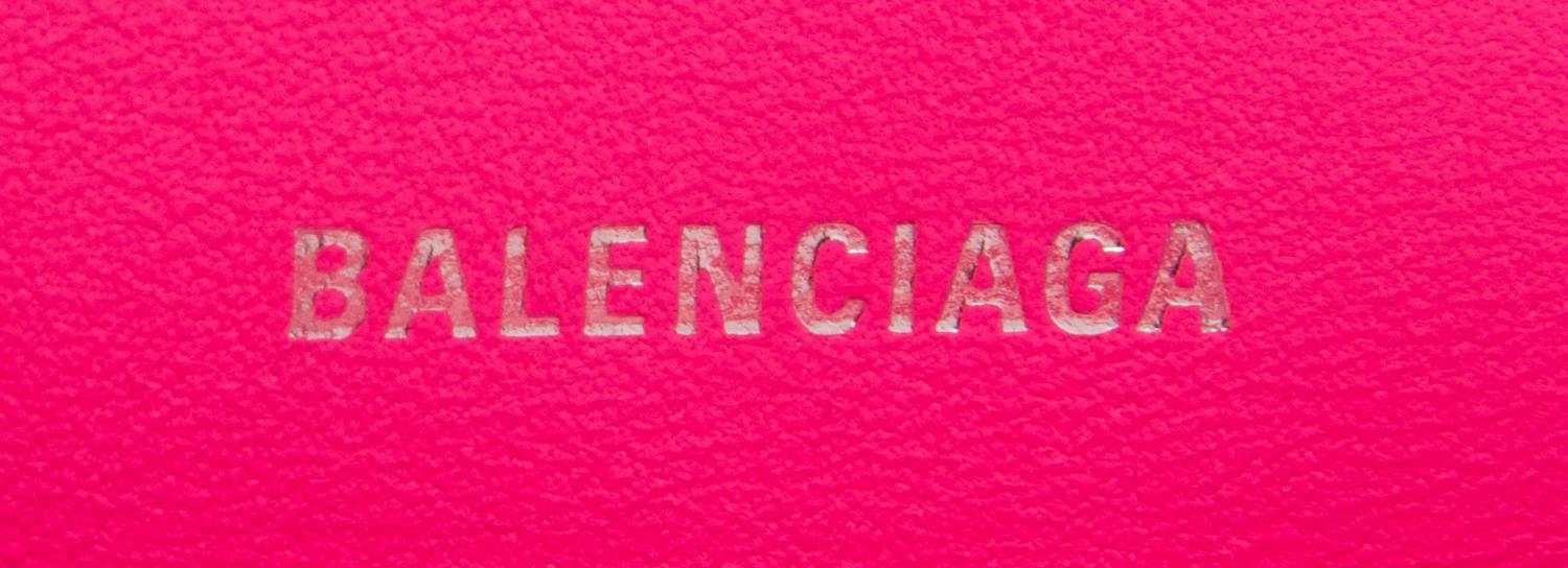 Balenciaga Neon Pink Crush Flap Bag