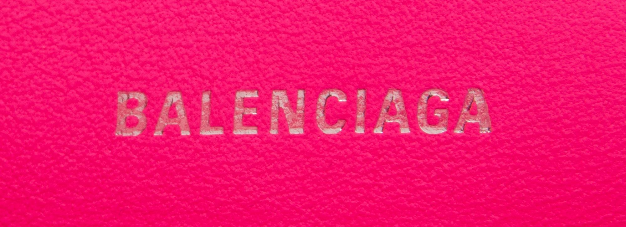 Balenciaga Neon Pink Crush Flap Bag