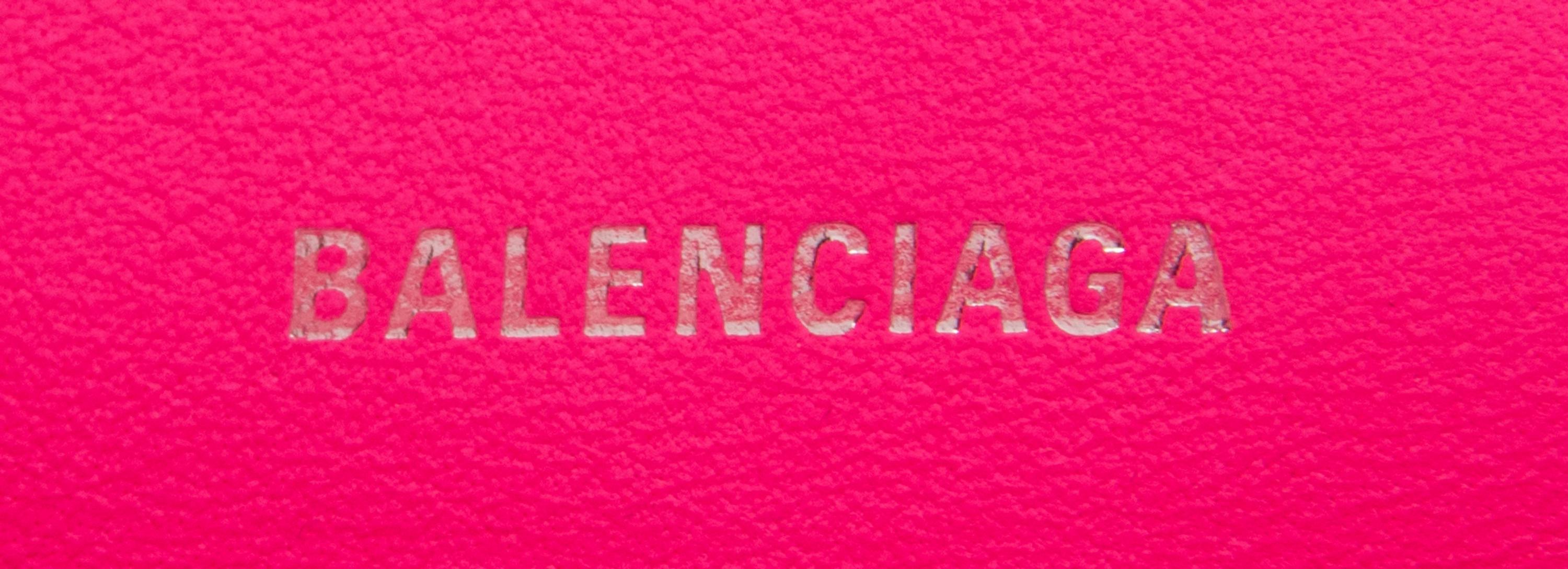Balenciaga Neon Pink Crush Flap Bag