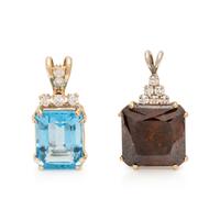 COLLECTION OF MULTIGEM PENDANTS