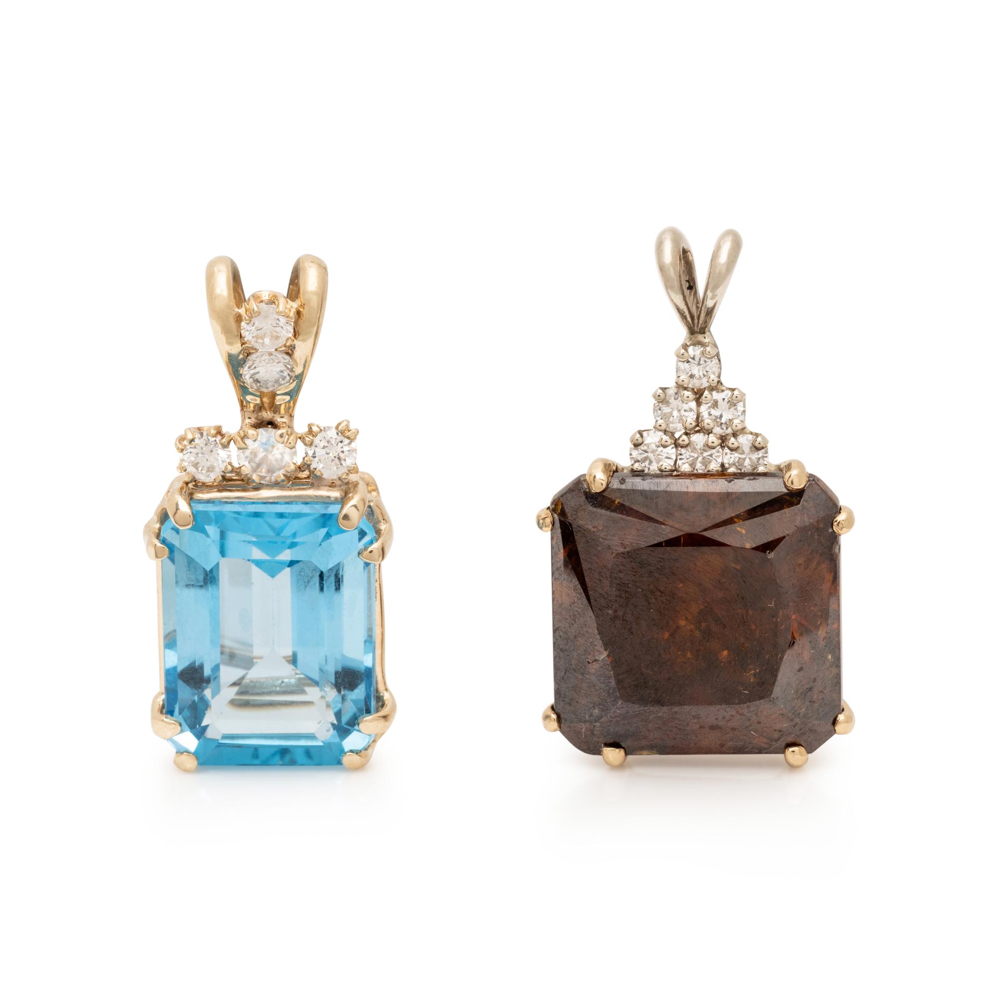COLLECTION OF MULTIGEM PENDANTS