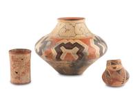 Three Central and South American Native Pottery Articles