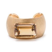YELLOW GOLD AND CITRINE CUFF BRACELET