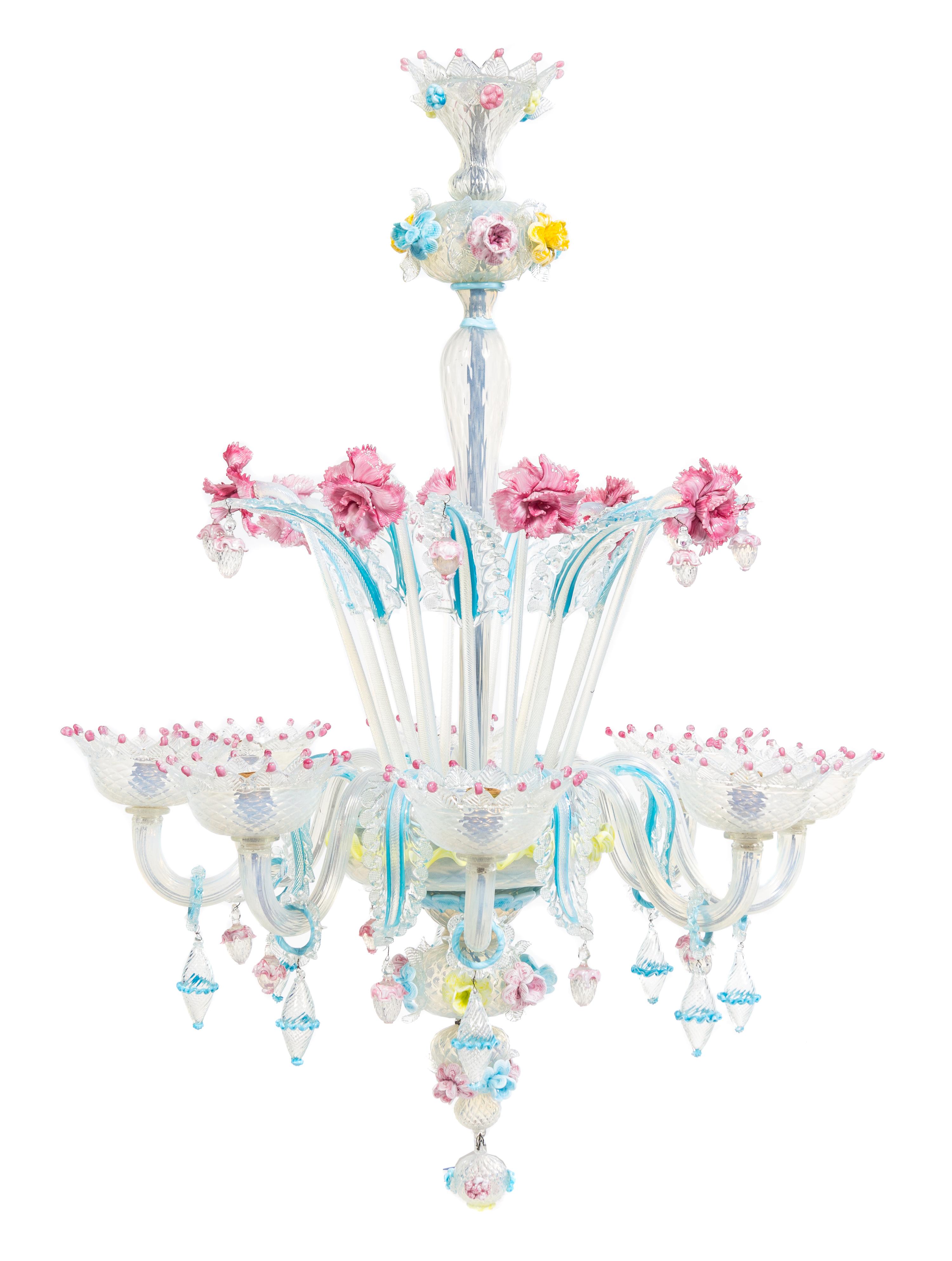 A Murano Glass Chandelier Height approximately 35 inches. — 20TH CENTURY