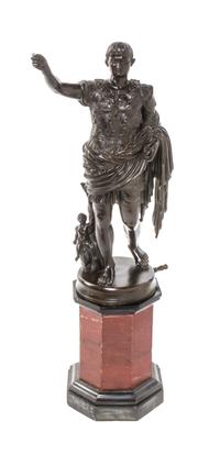 A Continental Grand Tour Bronze Figural Group, Height overall 20 inches.
