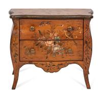 A Diminutive Painted Commode