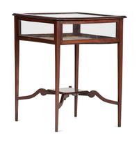A Federal Style Inlaid Mahogany Vitrine Table
