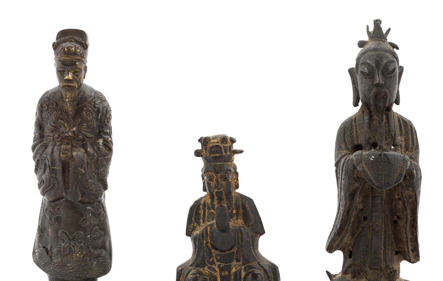 Three Chinese Bronze Figures