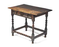 A Charles II Carved Oak Side Table