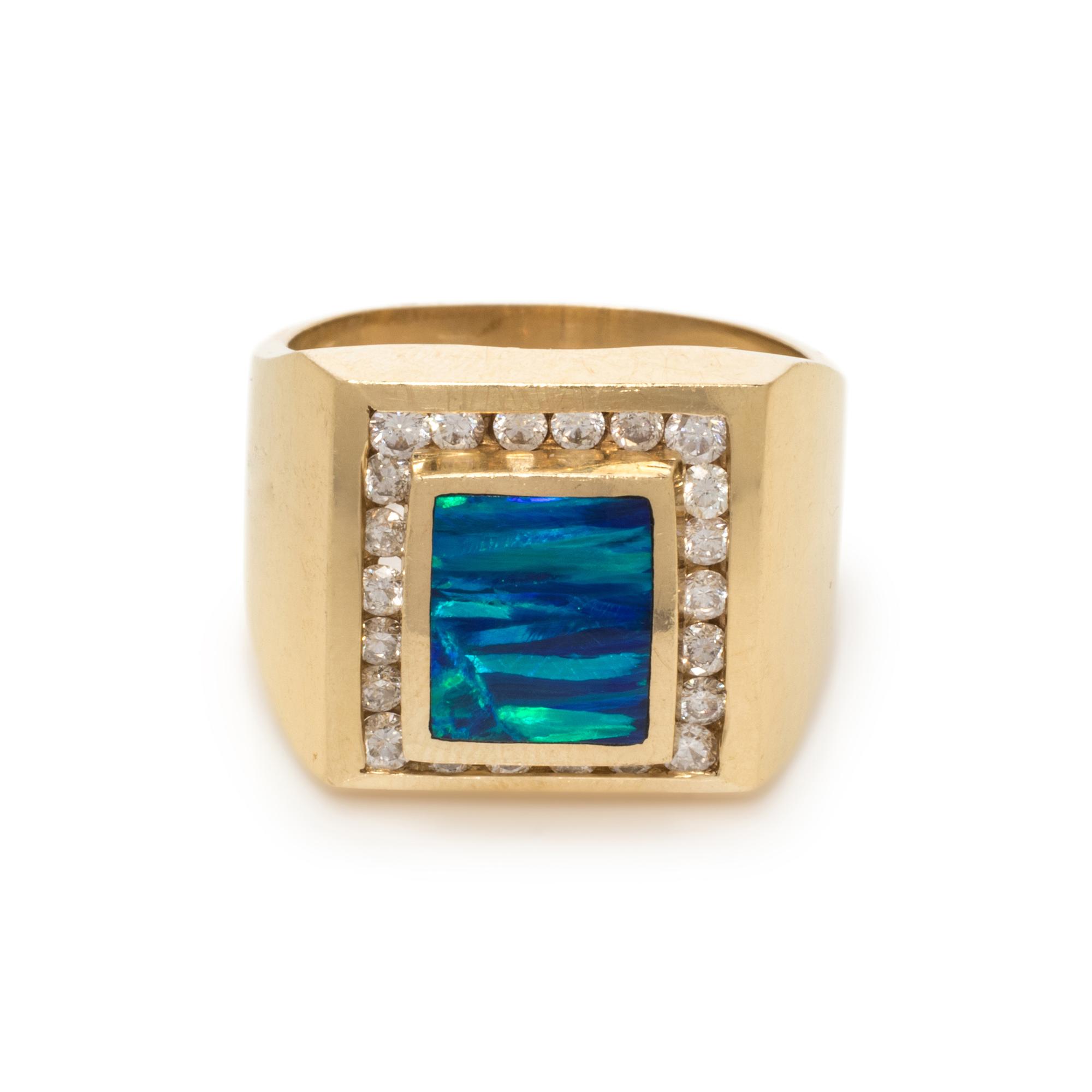 OPAL AND DIAMOND RING