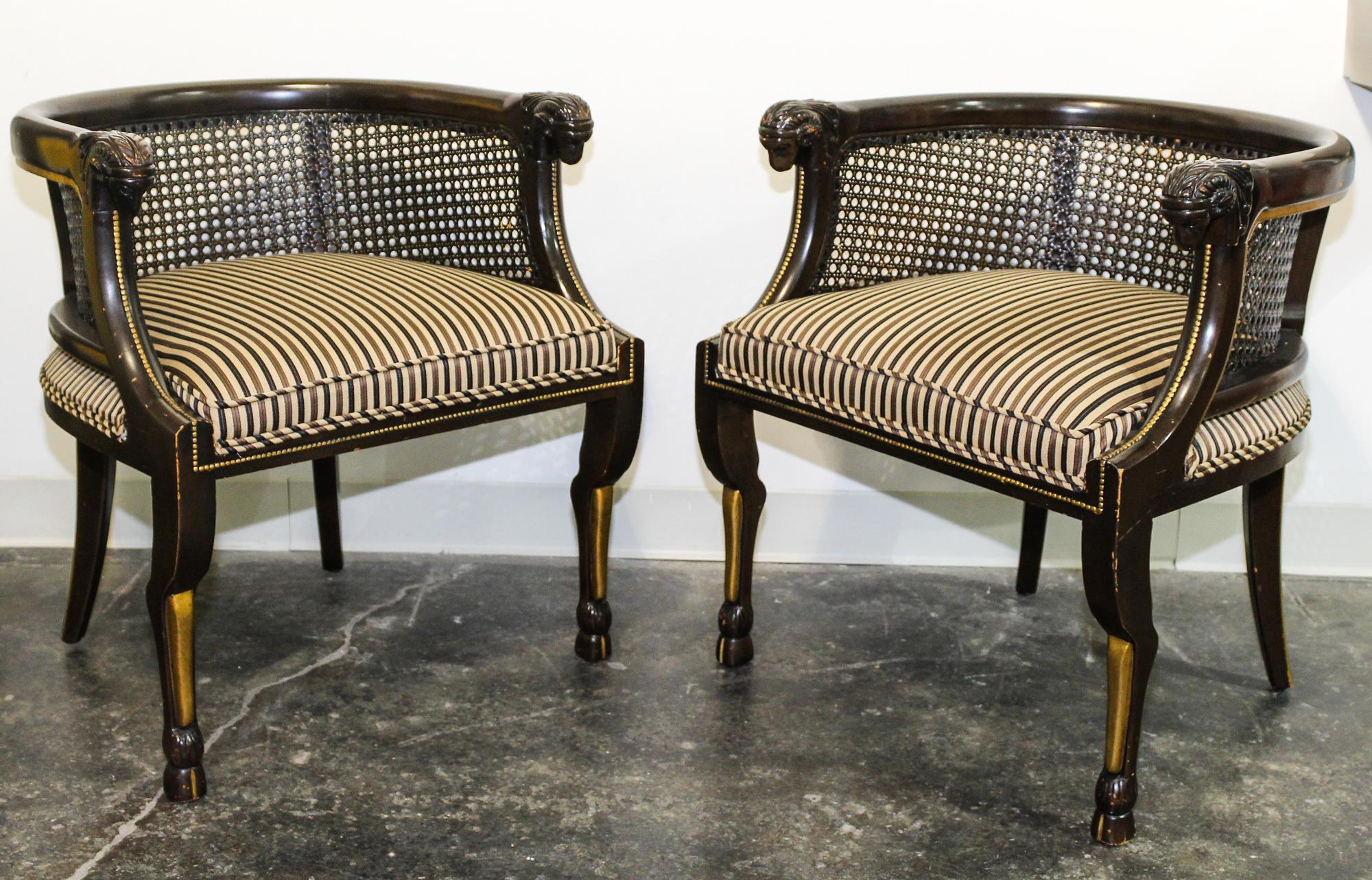 A Pair of Club Chairs, Tomlinson Height 26 1/4 inches. — SECOND HALF 20TH CENTURY