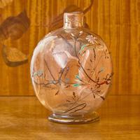 Émile Gallé An Enameled "Flowers and Dragonfly" Bottle or Vase, France, circa 1880