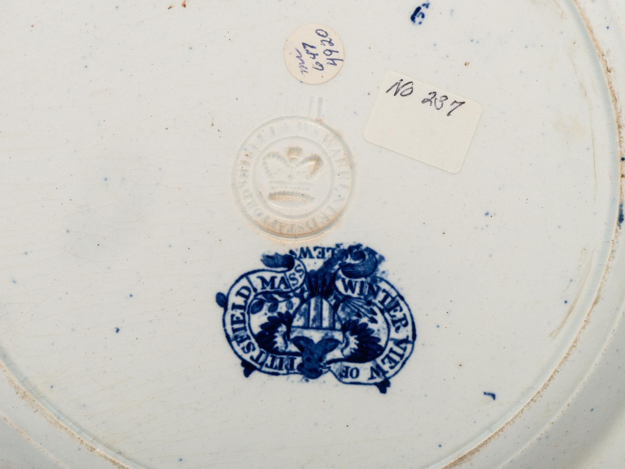 Six Historical Blue Staffordshire Articles