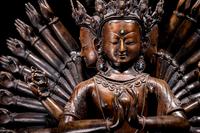 A Large Sino-Tibetan Bronze Figure of Multi-Hand Avalokitesvara