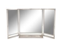 A Lorin Marsh Stainless Steel Vanitas Dressing Mirror