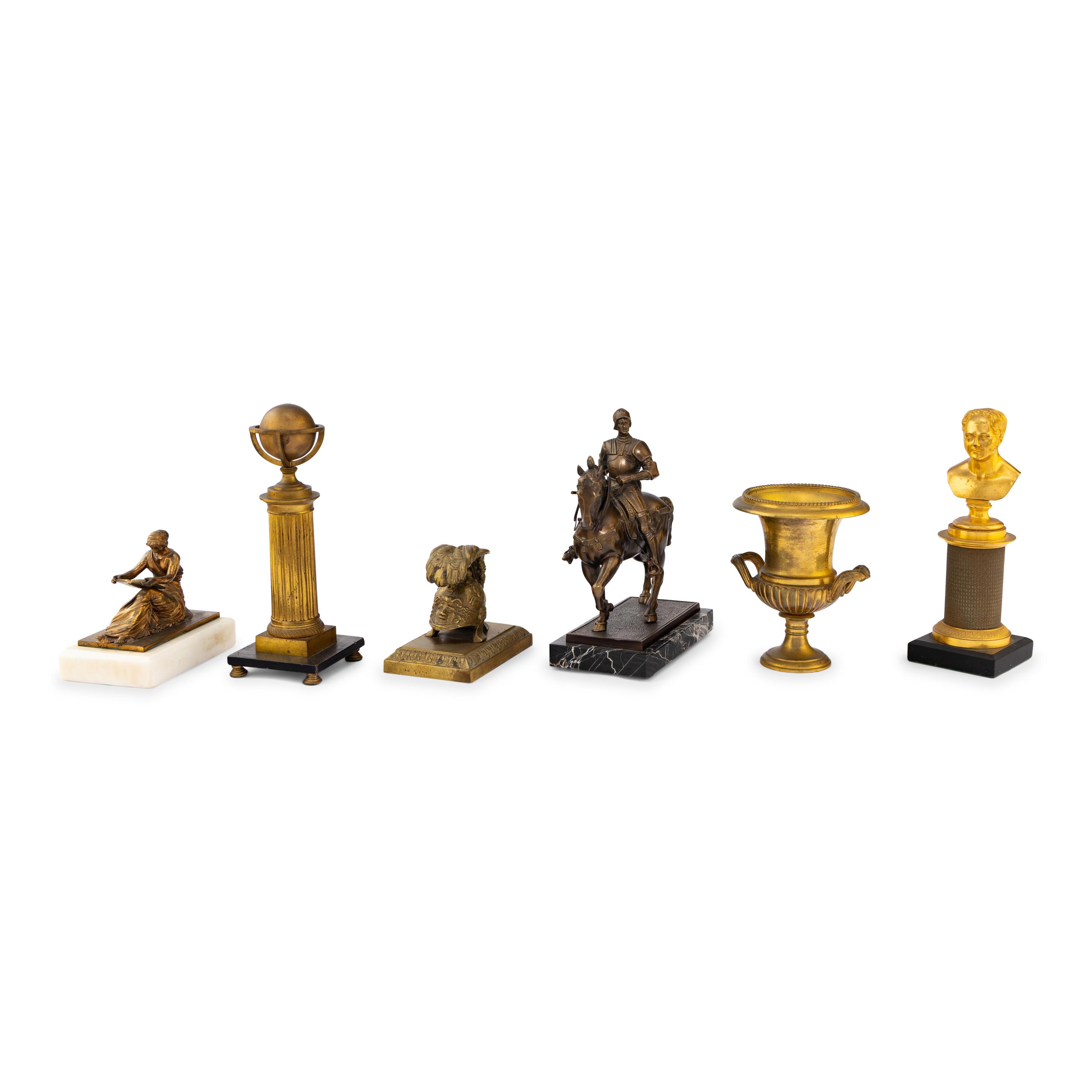 A Collection of Grand Tour Style Gilt Metal Articles