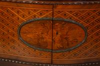 A Louis XVI Style Marquetry Inlaid Marble Top Cabinet — EARLY 20TH CENTURY