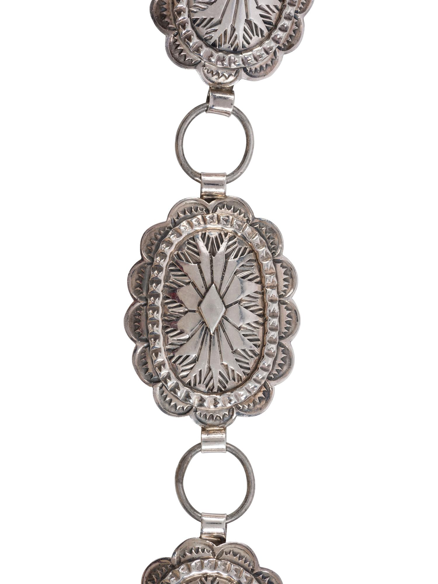 Navajo Silver Link Concha Belts