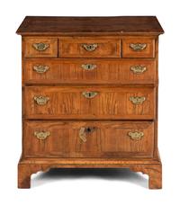 A George II Walnut Chest of Drawers