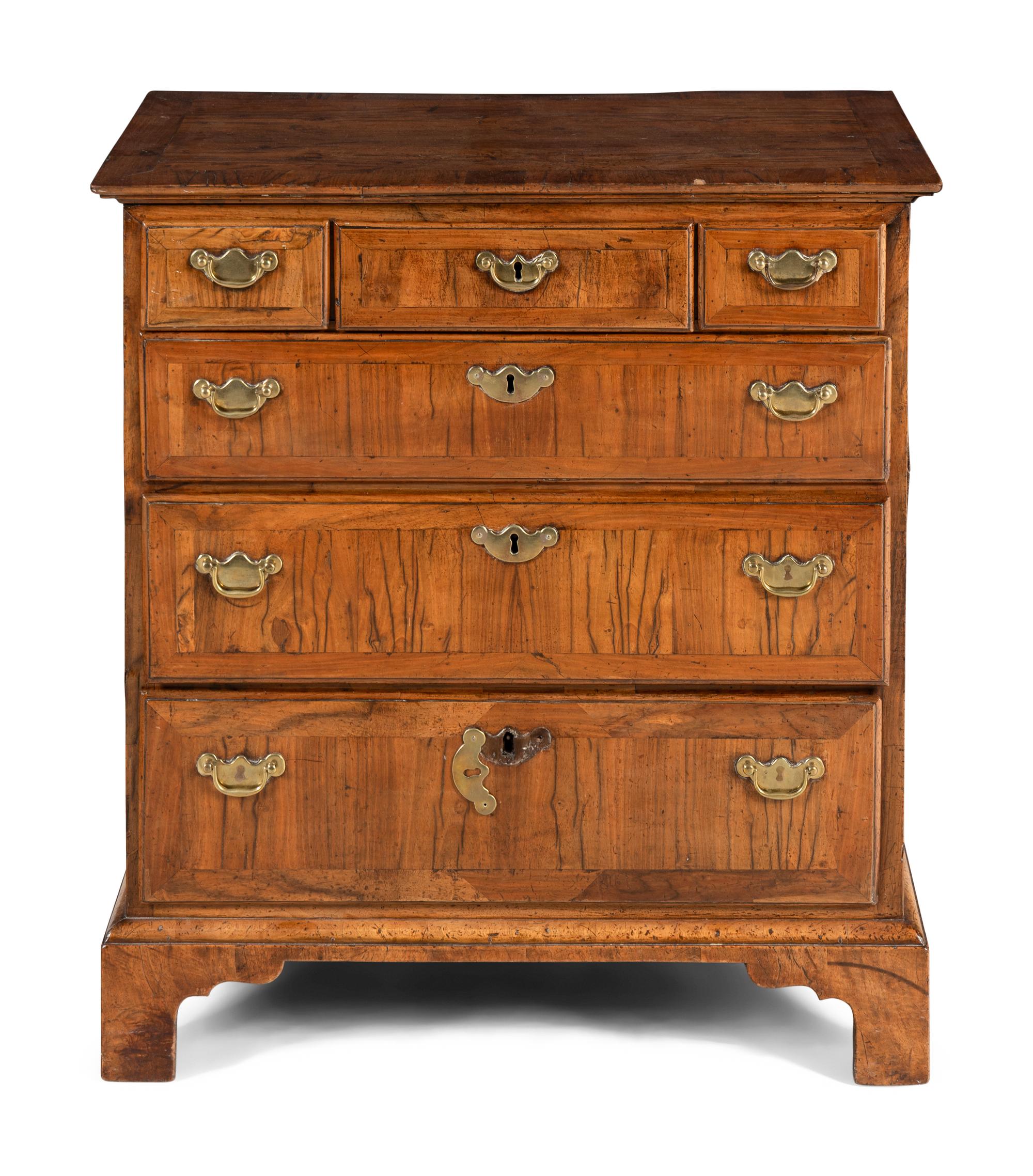 A George II Walnut Chest of Drawers