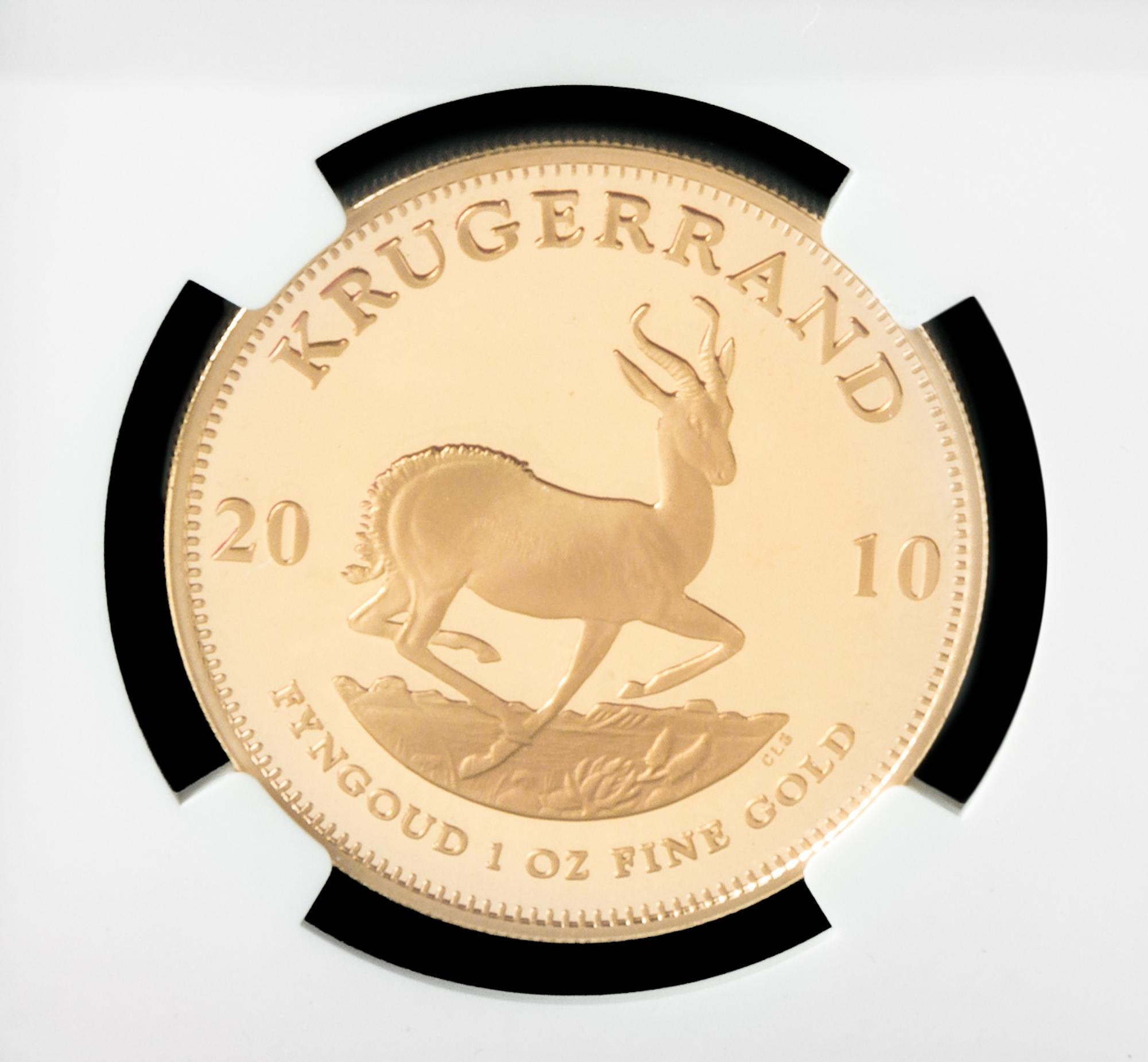 A South Africa 2010 Kruggerand First Strike Four Gold Coin Proof Set