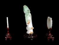 Three Chinese Carved Jadiete Articles