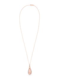 ROSE GOLD, MORGANITE AND DIAMOND PENDANT/NECKLACE