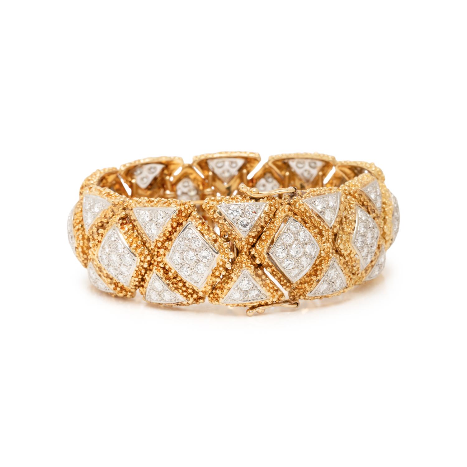 DIAMOND AND BICOLOR GOLD BRACELET