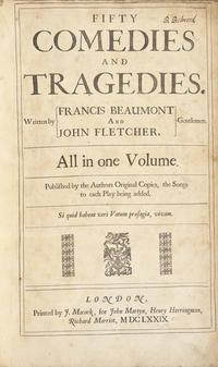 [Fine Bindings] [Zahn, Otto] Beaumont, Francis, and John Fletcher. Fifty Comedies and Tragedies...