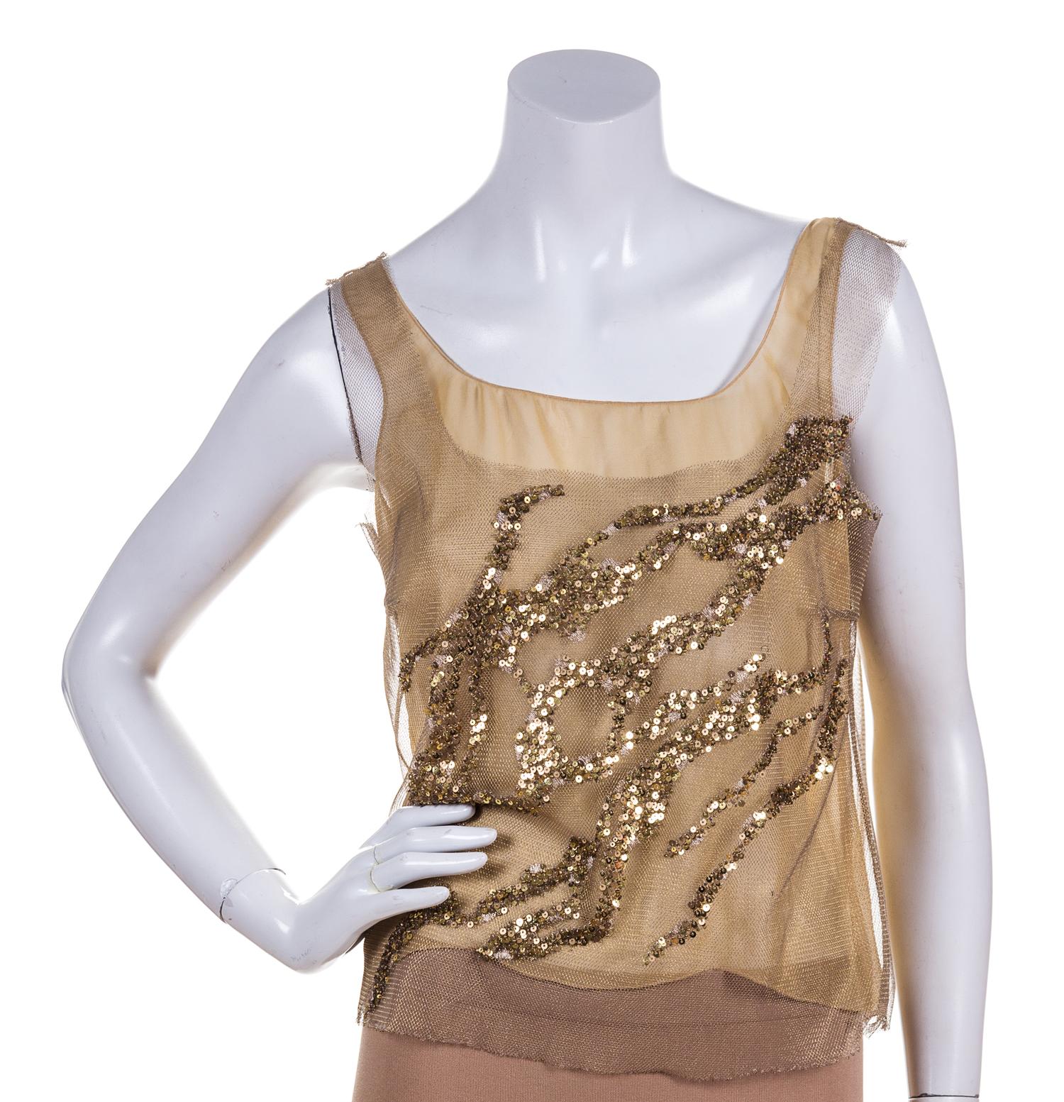 A Genny Gold Sequin Top,