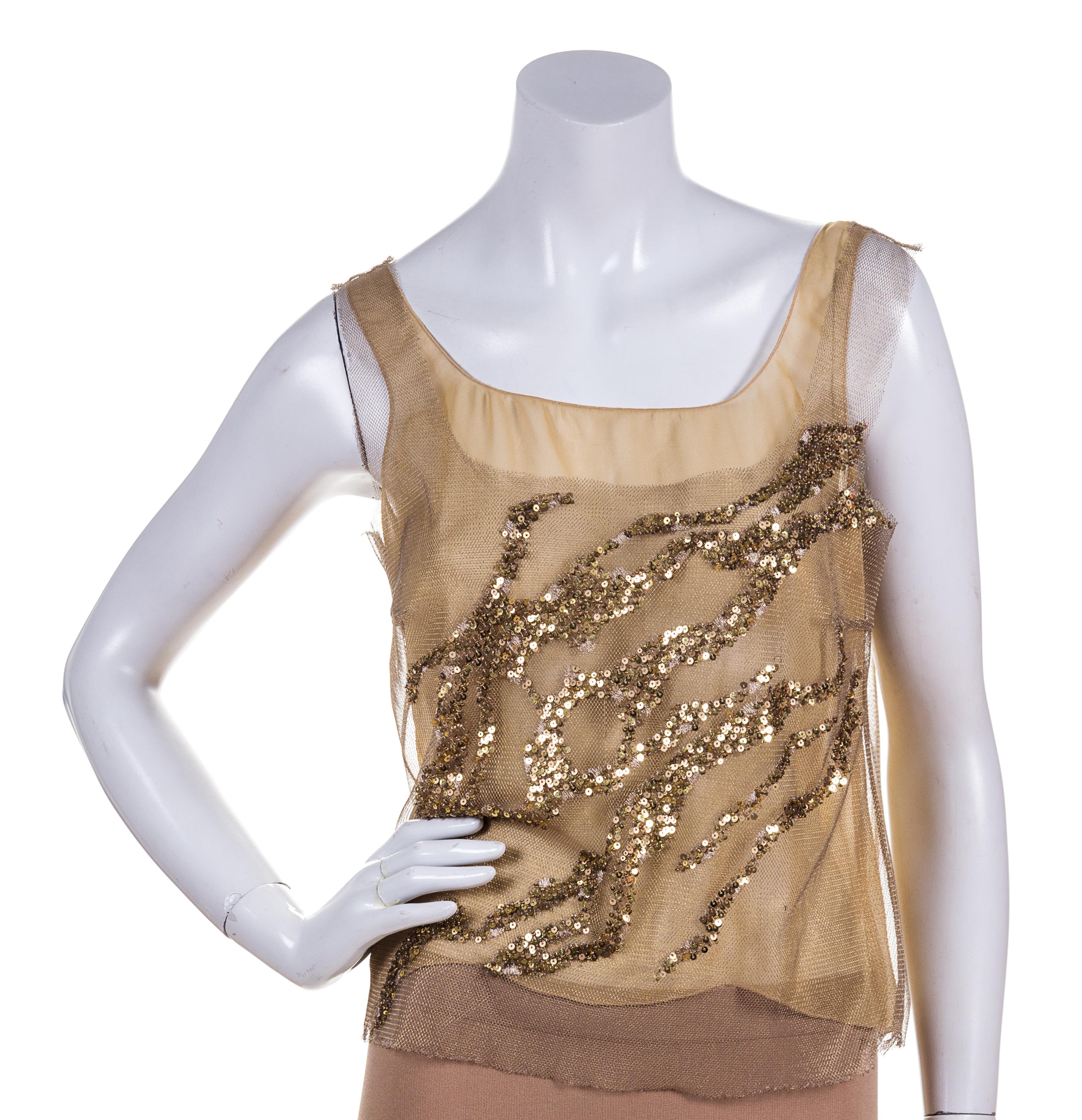 A Genny Gold Sequin Top,