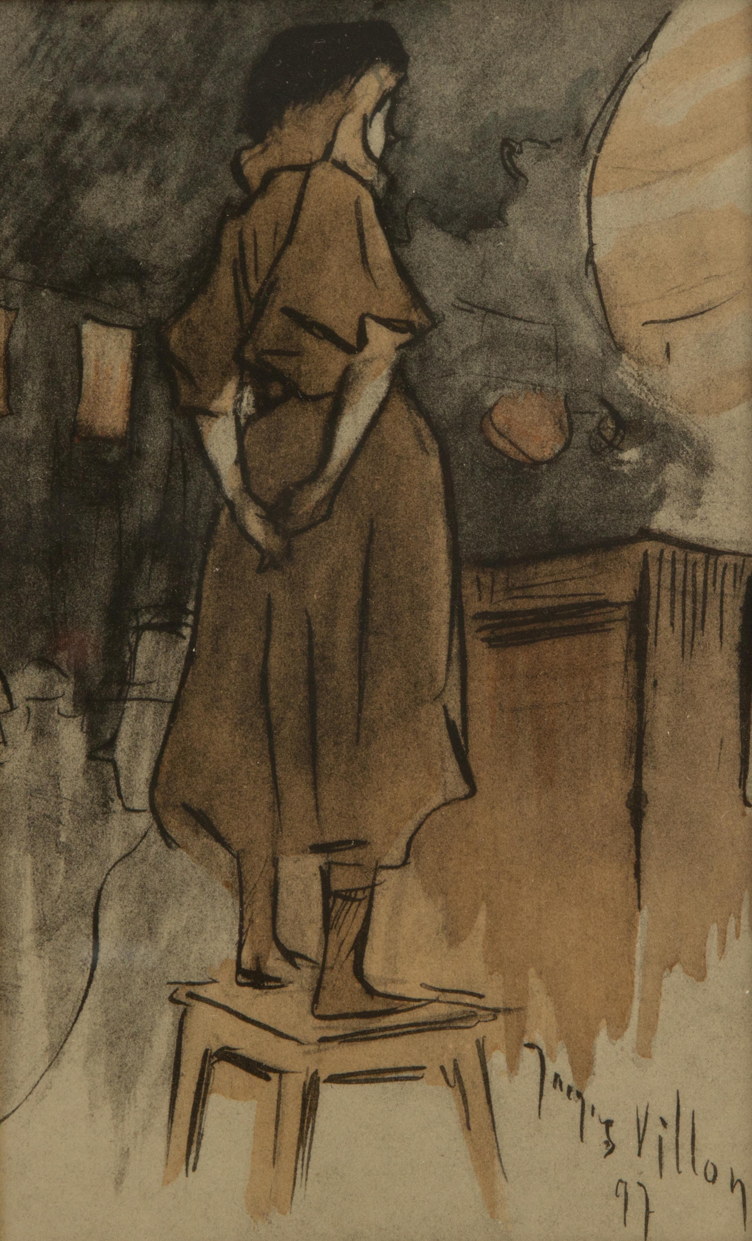 A Portfolio of Prints after Jacques Villon Framed size 18 x 18 inches.