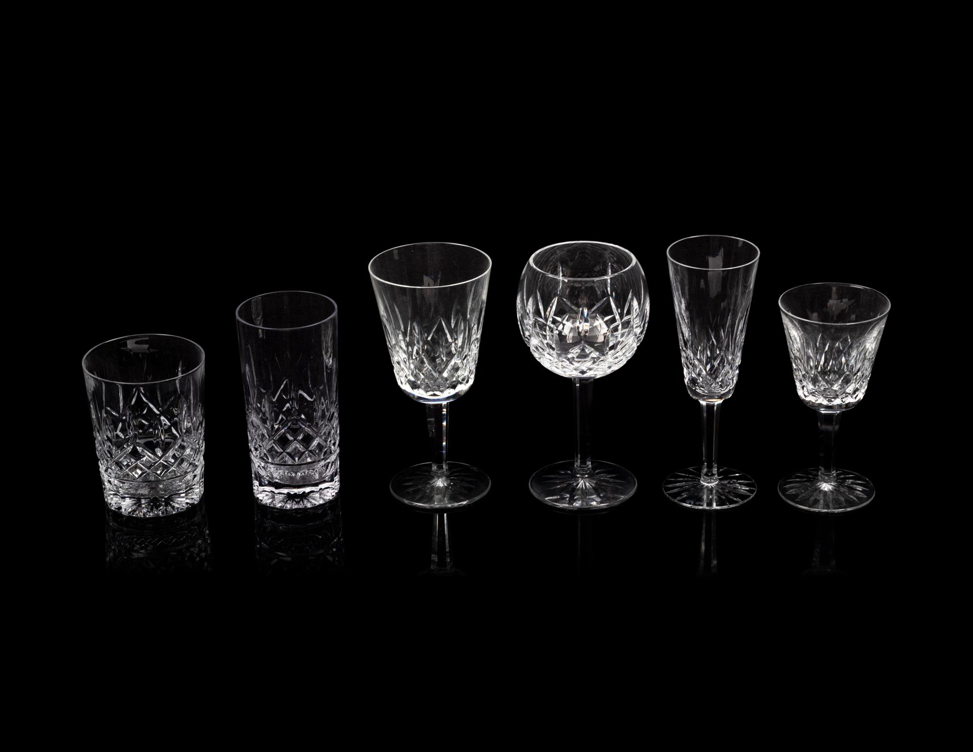 A Waterford Lismore Stemware Service