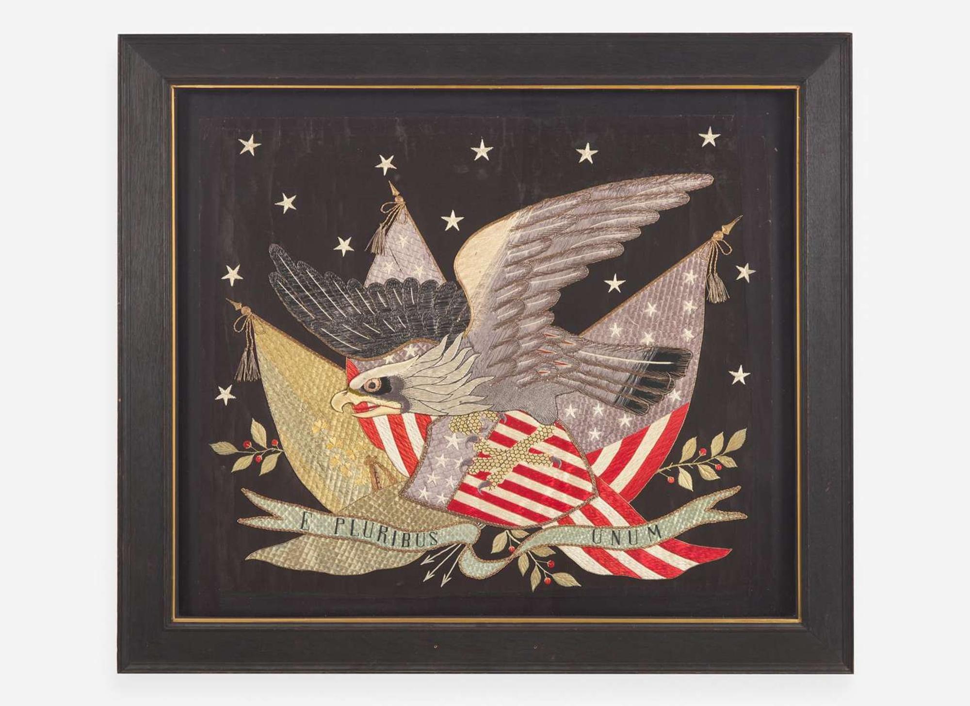An Asian Export Patriotic embroidery, circa 1900