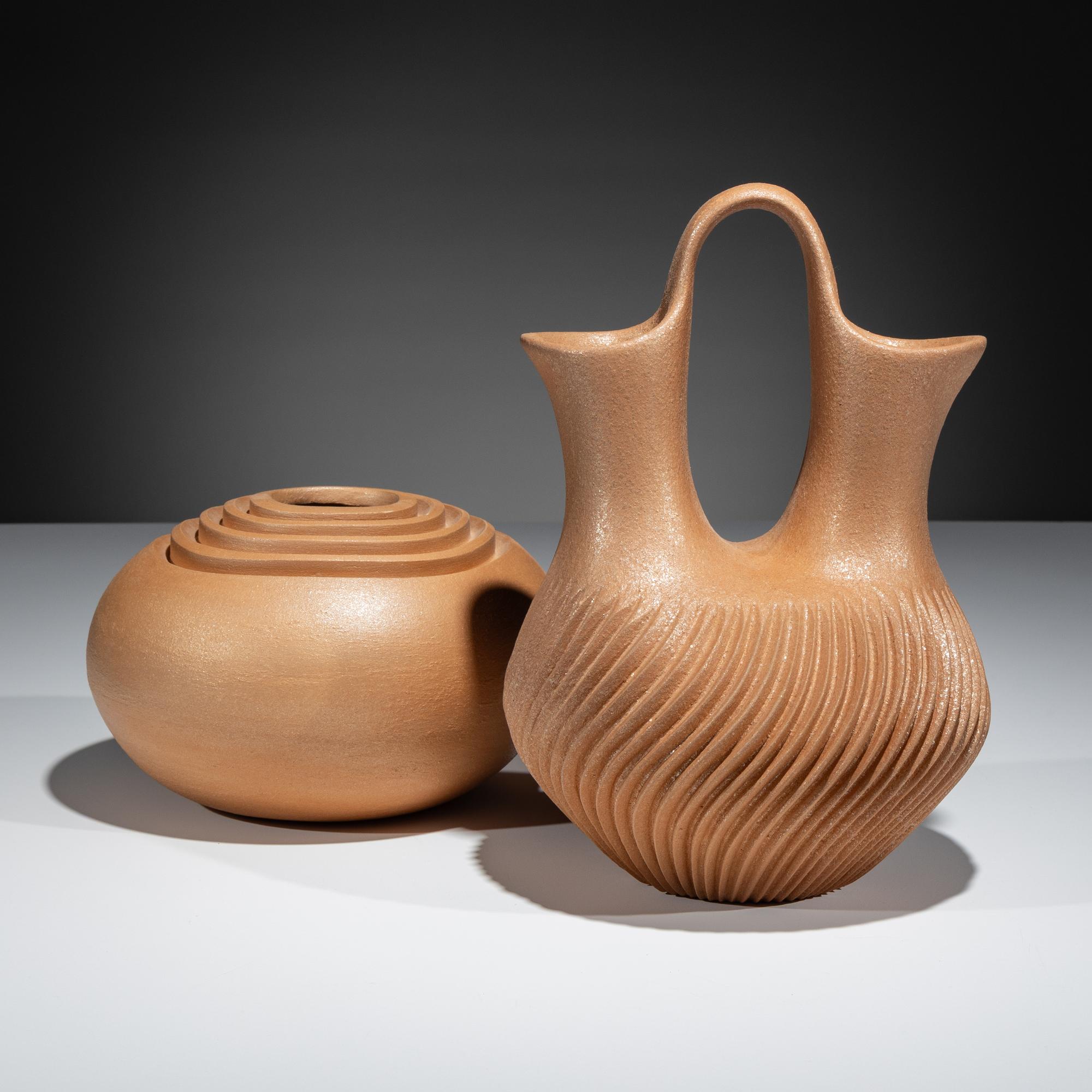 Pottery Wedding Vase and Jar