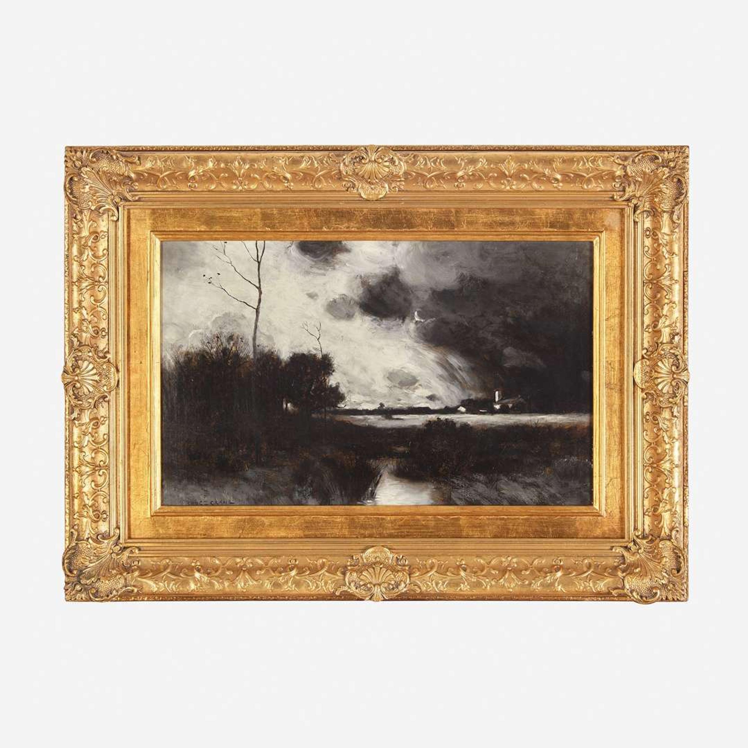 Bruce Crane (American, 1857-1937) Storm Scene at the Farm