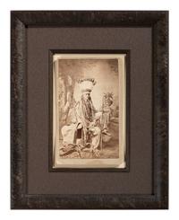CHOATE, John N. (1848-1902), photographer. Boudoir card featuring Cheyenne student White Buffalo. [Carlisle, PA], ca 1881. [ With: ] 3 mounted photographs featuring chiefs including Red Dog and Boss Sun. Carlisle, PA.