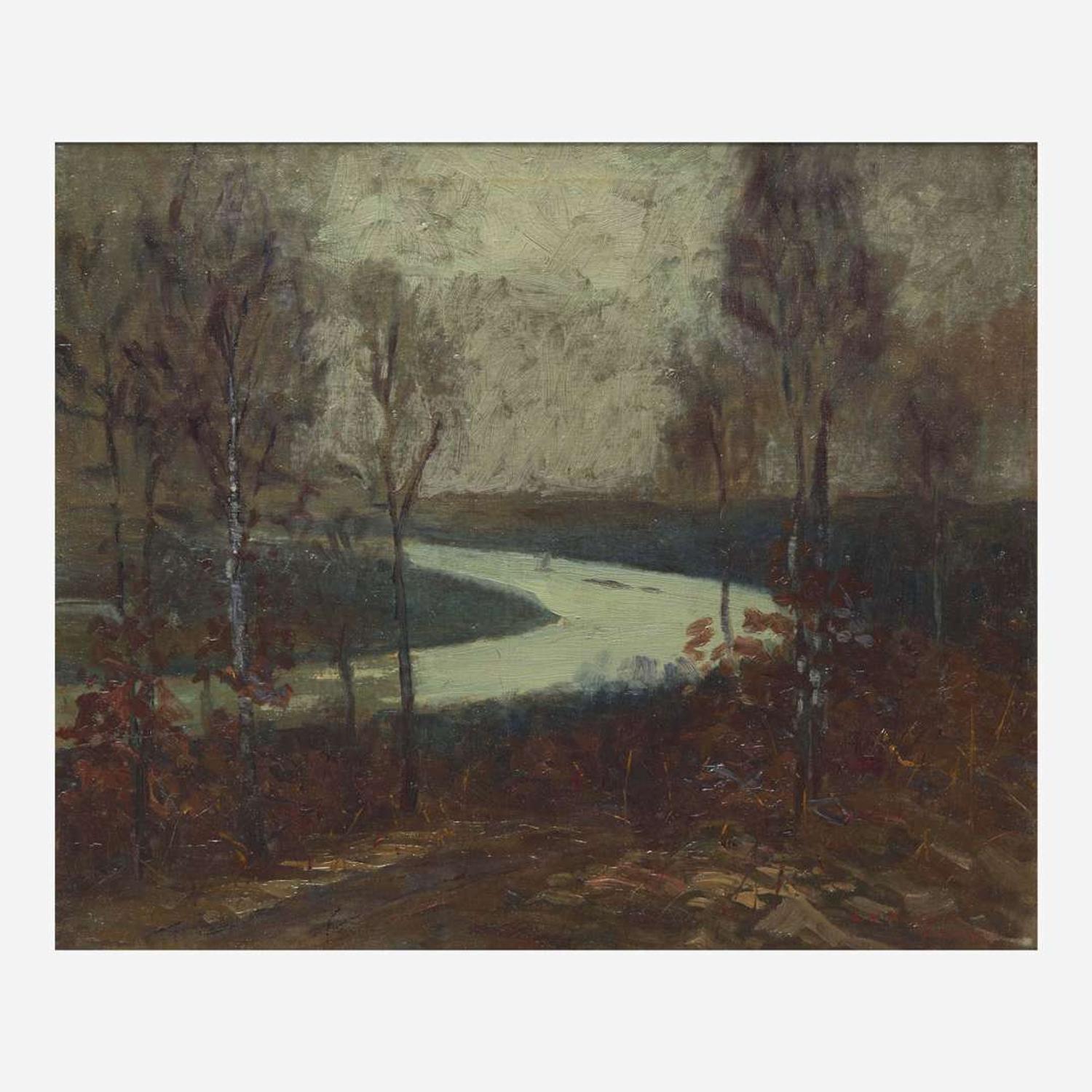 Edward Willis Redfield (American, 1869–1965) Twilight on the Seine