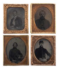 [CIVIL WAR]. A group of 7 images of Union soldiers, incl. ambrotype and tintypes.
