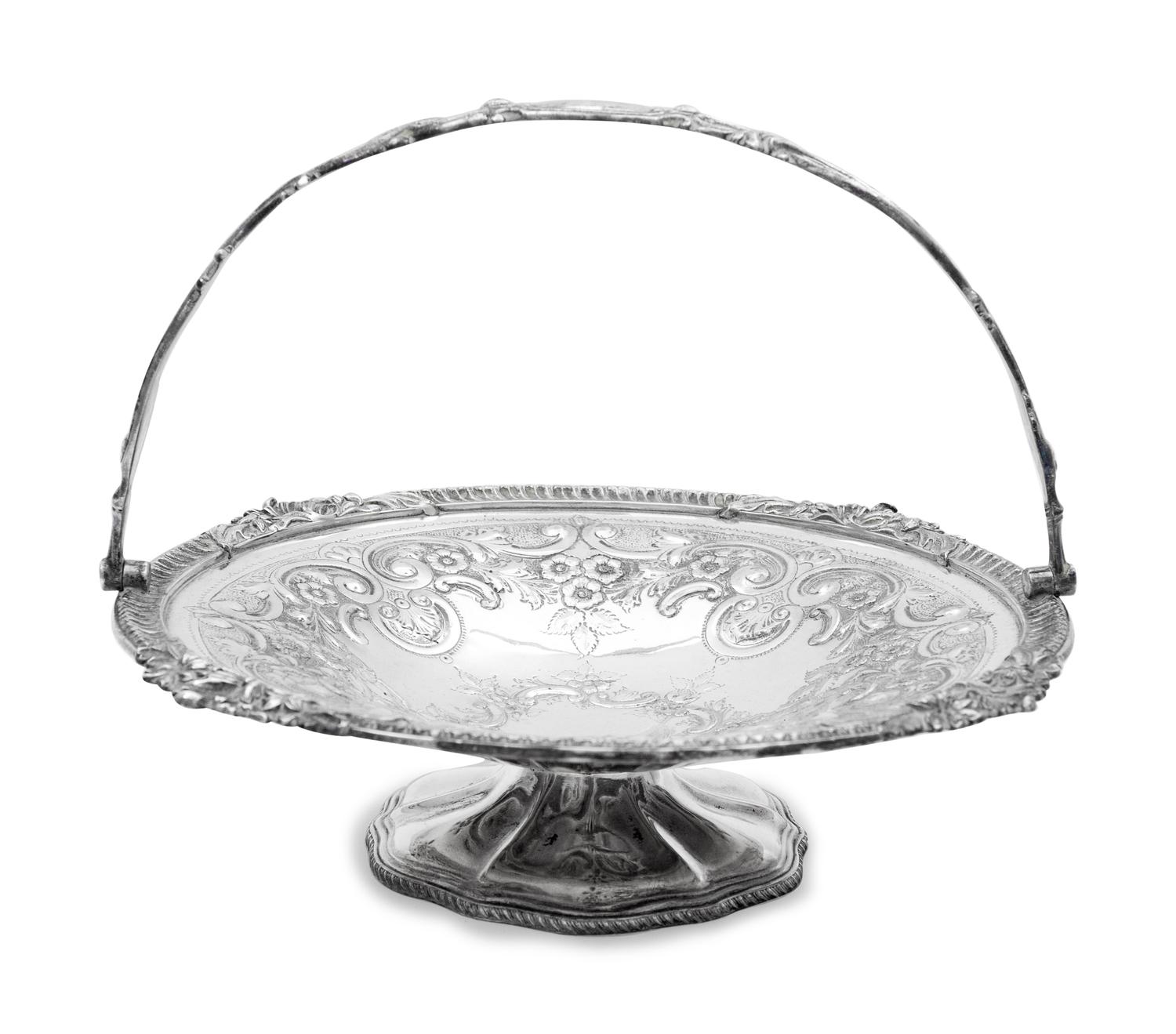A Victorian Silver-Plate Basket