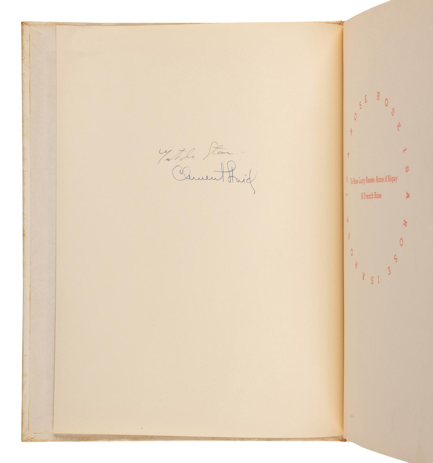 STEIN, Gertrude (1874-1946). The World is Round . New York: William R. Scott, Inc., 1939.