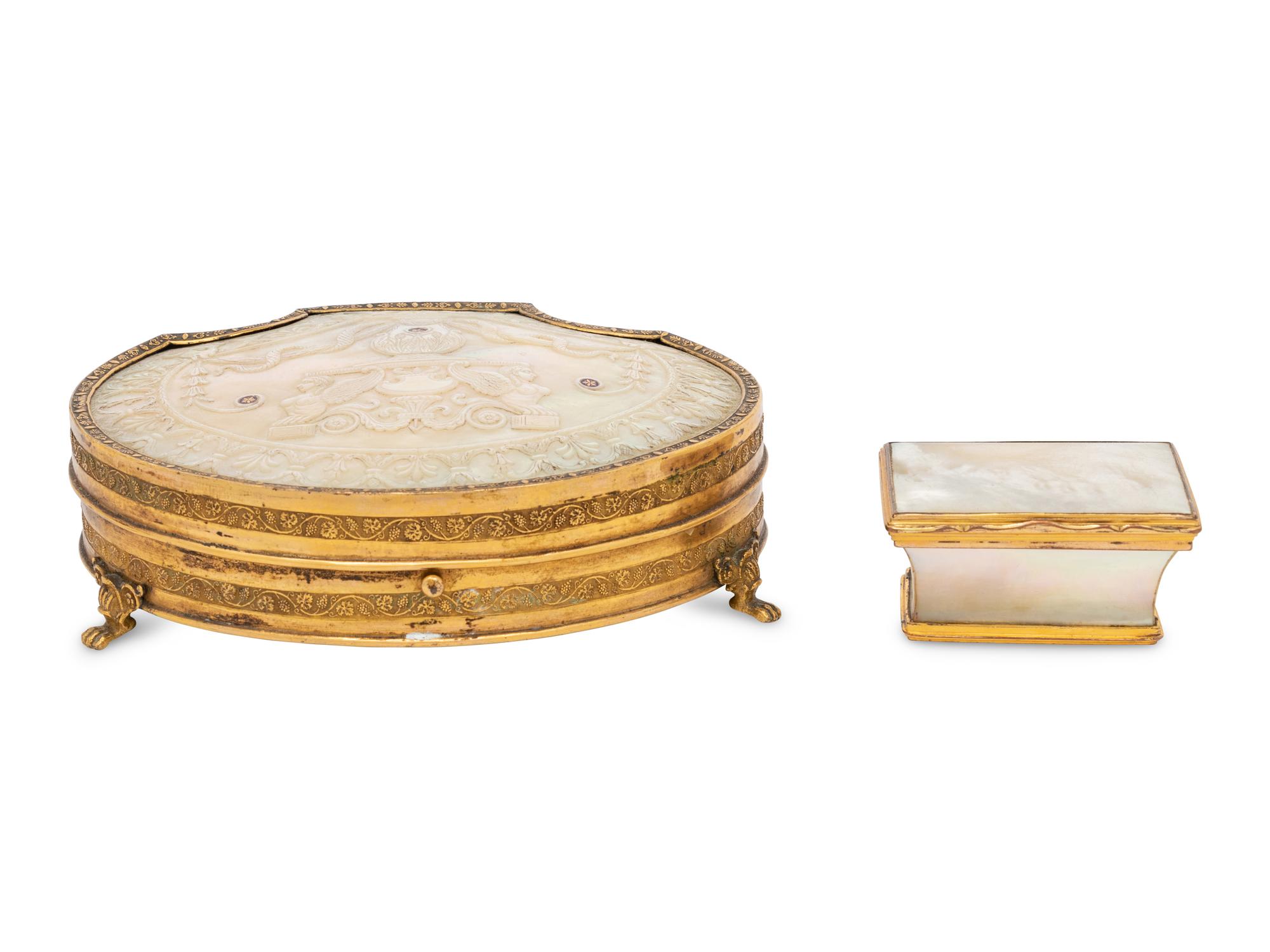 A Palais Royale Necessaire and Snuff Box