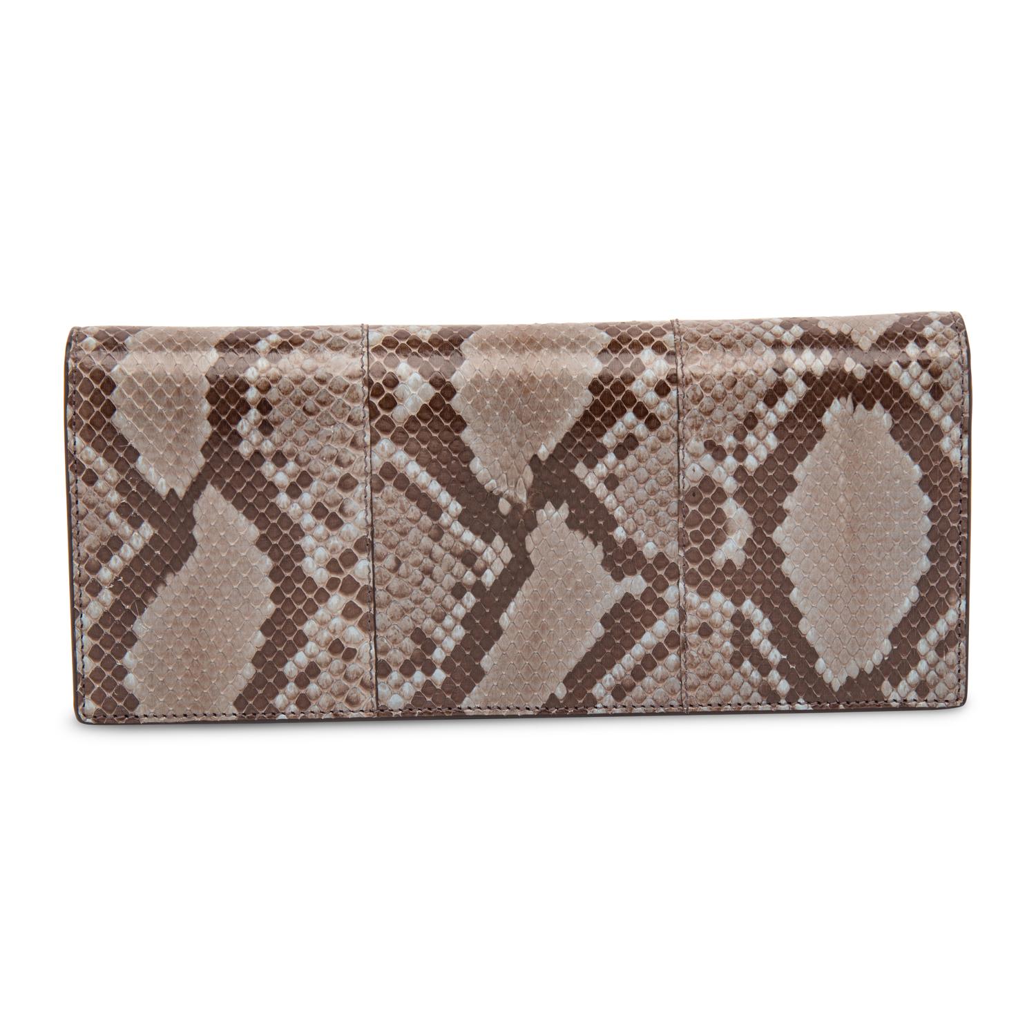 GUCCI, BLUE PYTHON EMBELLISHED CLUTCH